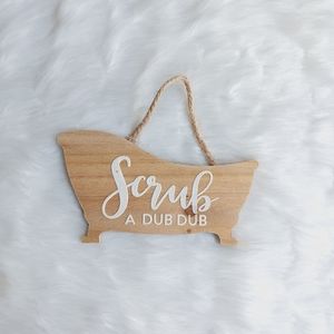 Scrub A Dub Dub Wooden Decor